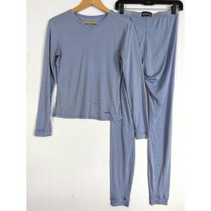 size M womens Patagonia capilene base layer thermal top shirt pants set outfit